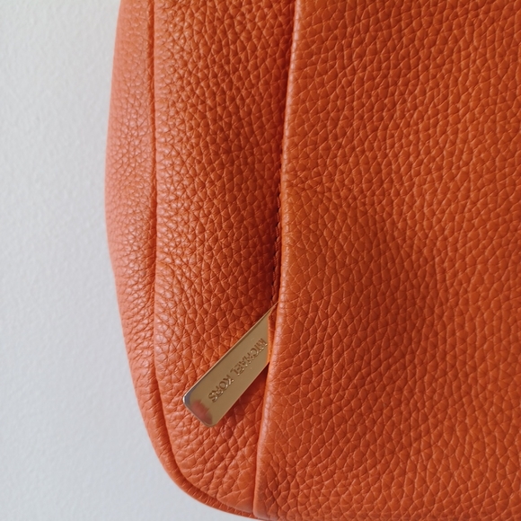 michael kors handbag Orange And Gold adjustable strap 7in. Deep Pre Owned - Picture 7 of 16